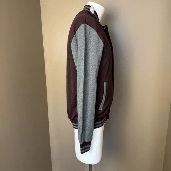 Eleventy Men's Burgundy Cotton Blend Varsity Jacket XL NWT - Picture 6 of 9